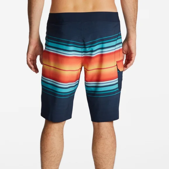 173. Billabong All Day Stripe Pro Performance Boardshorts | Color: Navy - Picture 2 of 9